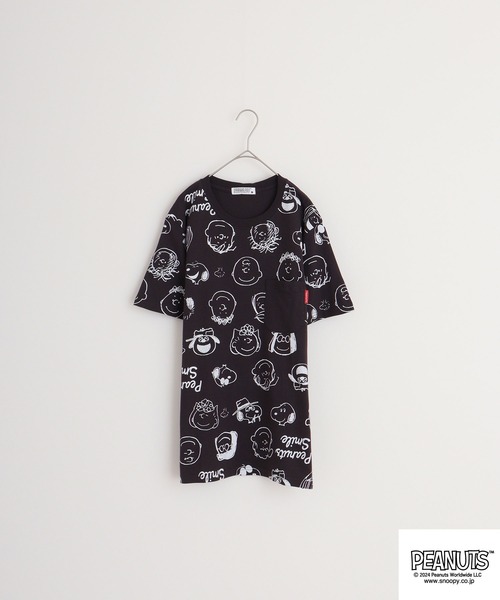 PEANUTS(ピーナッツ)の「PEANUTS 天竺 総柄プリントTシャツ(Tシャツ/カットソー・メンズ・チャコール/コーラル/ホワイト/ライトグリーン・S/LL/M/L)」の13枚目の写真