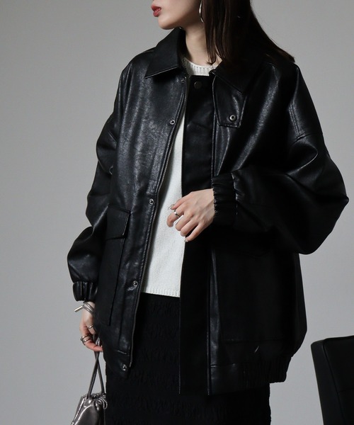 セール】Vintage Leather-like A-2 Flight jacket / ヴィンテージ 