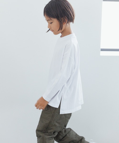 LOWRYS FARM（ローリーズファーム）の「ＵＳＡベーシックＬＳ　134389（Tシャツ/カットソー・キッズ・ホワイト/グリーン/パープル/ブラック/イエロー・110cm/150cm/140cm/130cm/120cm）」の2枚目の写真