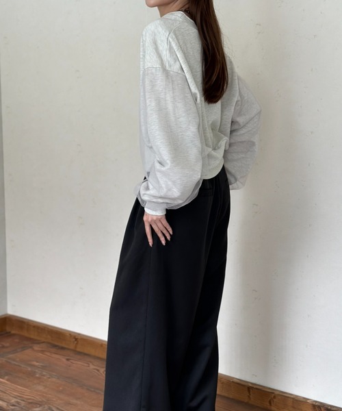 Per sist ence（パーシエンス）の「裏毛×チュールダブルジップカーディガン（カーディガン/ボレロ・レディース・オートミール/ブラック/チャコールグレー/ダークグレー/グレー・FREE）」の21枚目の写真