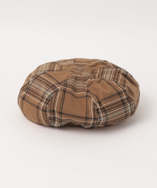 green label relaxing(グリーンレーベルリラクシング)の「GLR チェック ベレー帽 / 帽子 / キッズ(ハンチング/ベレー帽・キッズ・ネイビー/ブラック/ブラウン・FREE)」の4枚目の写真