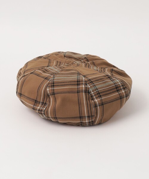 green label relaxing(グリーンレーベルリラクシング)の「GLR チェック ベレー帽 / 帽子 / キッズ(ハンチング/ベレー帽・キッズ・ネイビー/ブラック/ブラウン・FREE)」の5枚目の写真