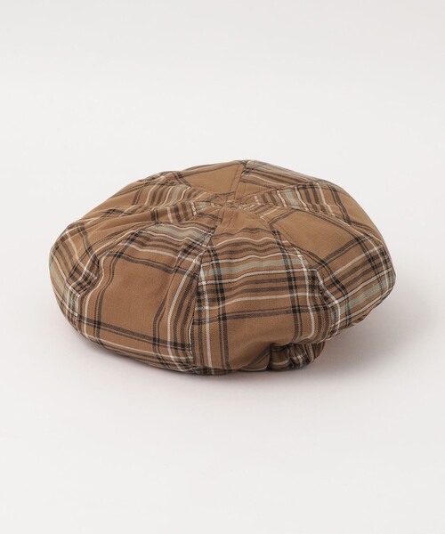 green label relaxing(グリーンレーベルリラクシング)の「GLR チェック ベレー帽 / 帽子 / キッズ(ハンチング/ベレー帽・キッズ・ネイビー/ブラック/ブラウン・FREE)」の6枚目の写真