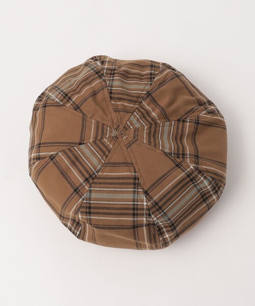 green label relaxing(グリーンレーベルリラクシング)の「GLR チェック ベレー帽 / 帽子 / キッズ(ハンチング/ベレー帽・キッズ・ネイビー/ブラック/ブラウン・FREE)」の7枚目の写真