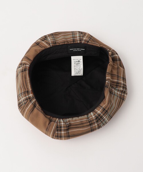 green label relaxing(グリーンレーベルリラクシング)の「GLR チェック ベレー帽 / 帽子 / キッズ(ハンチング/ベレー帽・キッズ・ネイビー/ブラック/ブラウン・FREE)」の8枚目の写真