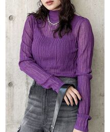 MURUA | ウェーブシアーニット(ニット/セーター)