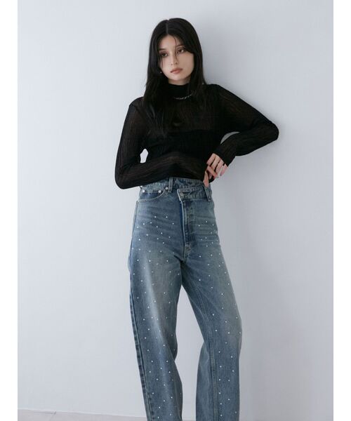 MURUA（ムルーア）の「ウェーブシアーニット（ニット/セーター・レディース・ブラック/ブルー/パープル・FREE）」の10枚目の写真