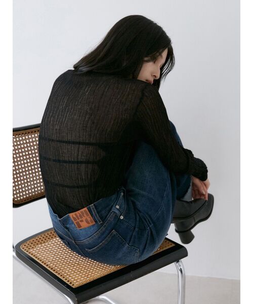 MURUA（ムルーア）の「ウェーブシアーニット（ニット/セーター・レディース・ブラック/ブルー/パープル・FREE）」の12枚目の写真