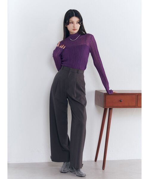 MURUA（ムルーア）の「ウェーブシアーニット（ニット/セーター・レディース・ブラック/ブルー/パープル・FREE）」の16枚目の写真
