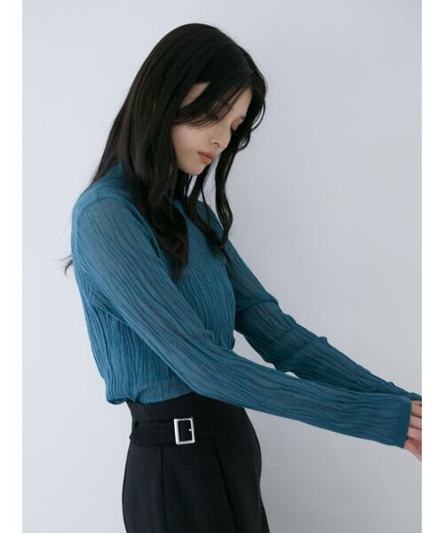 MURUA（ムルーア）の「ウェーブシアーニット（ニット/セーター・レディース・ブラック/ブルー/パープル・FREE）」の17枚目の写真