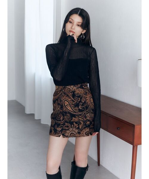 MURUA（ムルーア）の「ウェーブシアーニット（ニット/セーター・レディース・ブラック/ブルー/パープル・FREE）」の20枚目の写真