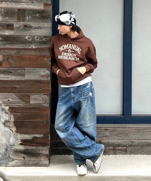 NOMANUAL(NOMANUAL)の「【NOMANUAL】A.G HOODIE(パーカー・メンズ・ブラック/杢グレー/ダークネイビー/ブラウン・M/L)」の3枚目の写真