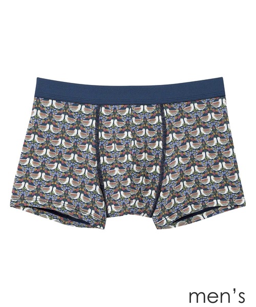 une nana cool（ウンナナクール）の「MADE WITH LIBERTY FABRIC メンズパンツ（ボクサーパンツ・メンズ・ホワイト/イエロー/サーモンピンク/ダークブルー・M/L）」の3枚目の写真