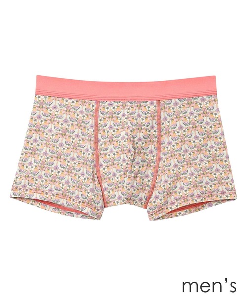 une nana cool（ウンナナクール）の「MADE WITH LIBERTY FABRIC メンズパンツ（ボクサーパンツ・メンズ・ホワイト/イエロー/サーモンピンク/ダークブルー・M/L）」の4枚目の写真