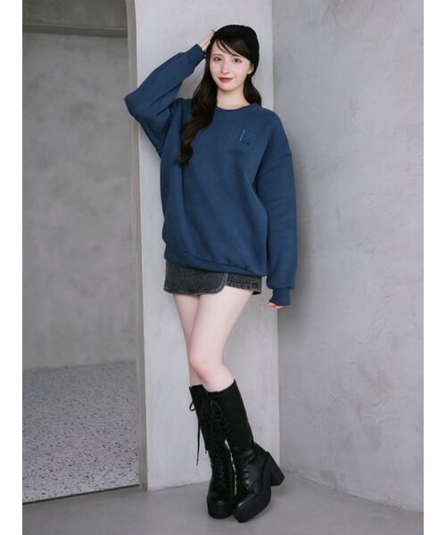 EATME（イートミー）の「バニーオーバースウェット（スウェット・レディース・アイボリー/ブラック/ネイビー・FREE）」の6枚目の写真