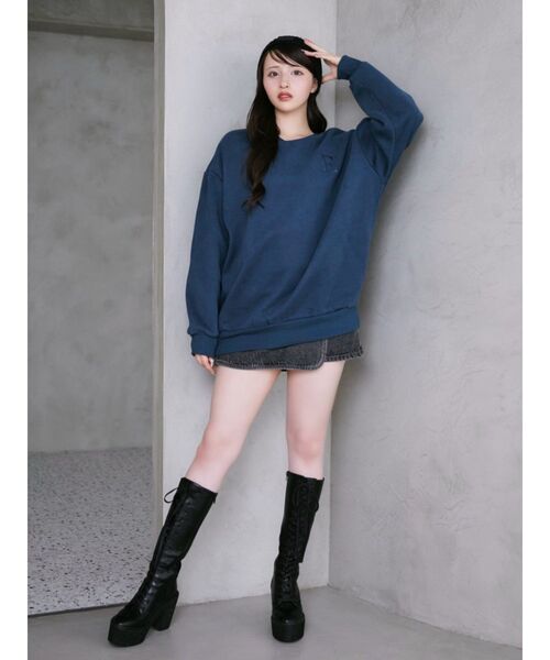 EATME（イートミー）の「バニーオーバースウェット（スウェット・レディース・アイボリー/ブラック/ネイビー・FREE）」の8枚目の写真