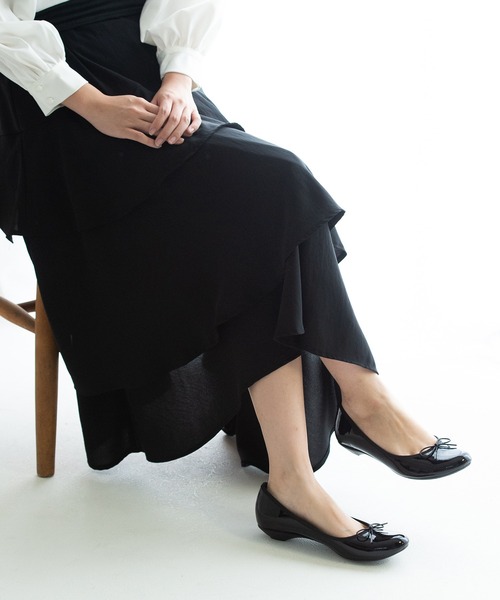 JELLY BEANS（ジェリービーンズ）の「【晴雨兼用】【防水・撥水】【生活防水】【滑りにくい】【雨の日】【通勤靴】【レイン対応】レインモールドソールバレエシューズ【バレエコア】(325-40320)JELLY BEANS(ジェリービーンズ)（レインシューズ・レディース・ネイビー/ダークグレー/ブラック系その他・22.5/23/23.5/24/24.5）」の22枚目の写真