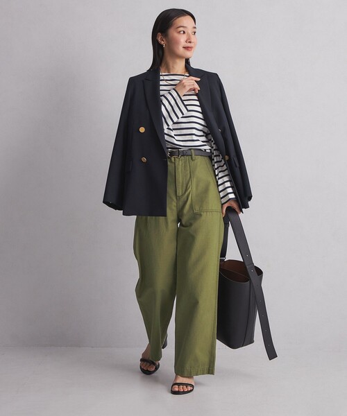 green label relaxing（グリーンレーベルリラクシング）の「＜at ease＞ ベイカー パンツ（その他パンツ・レディース・オリーブ・36/38/40/34）」の8枚目の写真
