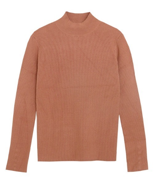 Pierrot（ピエロ）の「ゴールドボタンリブニット ハイネック（ニット/セーター・レディース・アイボリー/ブラック/ネイビー/チャコール/オレンジ/ホワイト×ブラック/キャメル/ブルーグリーン・M/L/LL）」の14枚目の写真