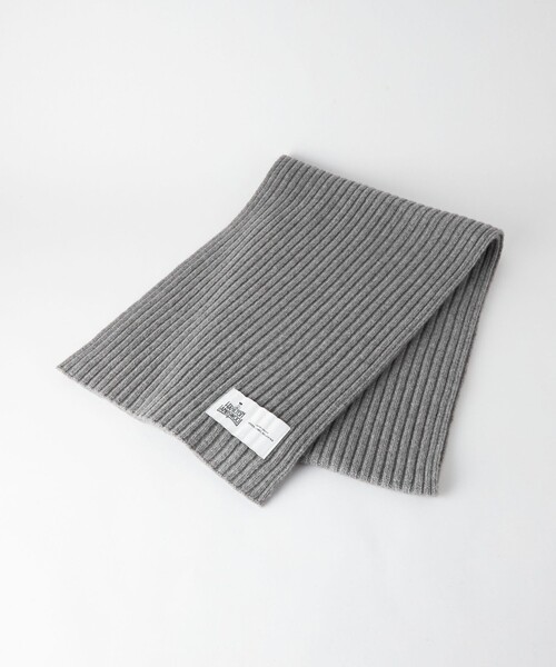 green label relaxing（グリーンレーベルリラクシング）の「ハミルトンラム リブマフラー（マフラー・メンズ・グレー/ダークブラウン/オレンジ/ネイビー・FREE）」の9枚目の写真