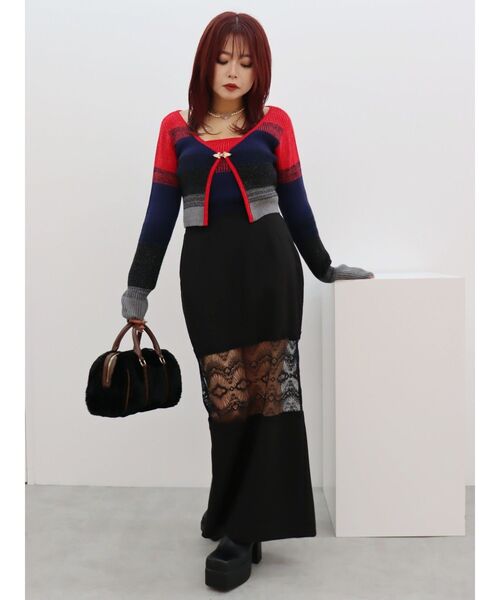 EVRIS(エヴリス)の「レース切り替えロングスカート(スカート・レディース・グレー/ブラック・SMALL/MEDIUM)」の11枚目の写真