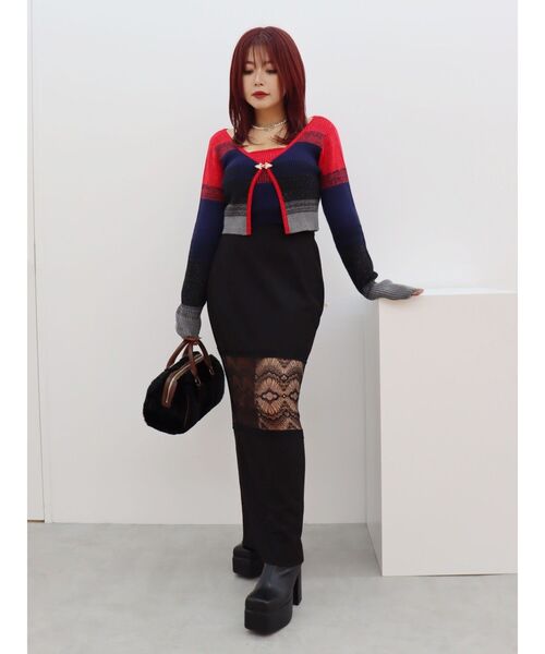 EVRIS(エヴリス)の「レース切り替えロングスカート(スカート・レディース・グレー/ブラック・SMALL/MEDIUM)」の12枚目の写真