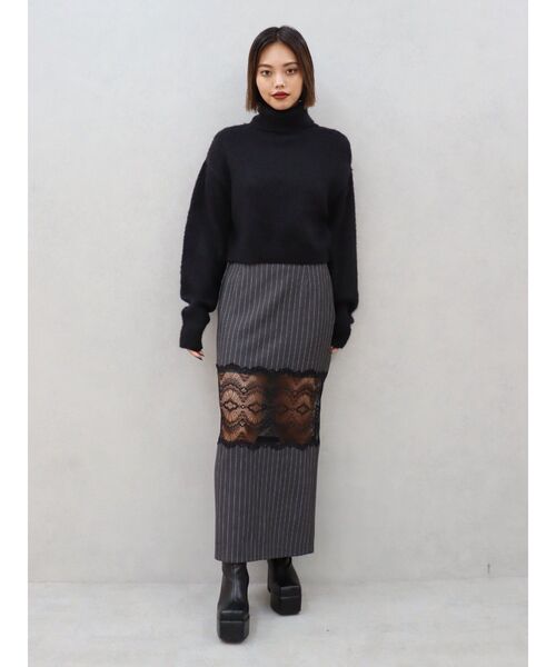 EVRIS(エヴリス)の「レース切り替えロングスカート(スカート・レディース・グレー/ブラック・SMALL/MEDIUM)」の21枚目の写真