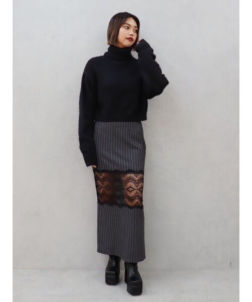 EVRIS(エヴリス)の「レース切り替えロングスカート(スカート・レディース・グレー/ブラック・SMALL/MEDIUM)」の22枚目の写真
