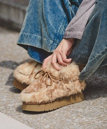 niko and... | オリジナルフェイクムートンモカシンブーツ(モカシン/デッキシューズ)