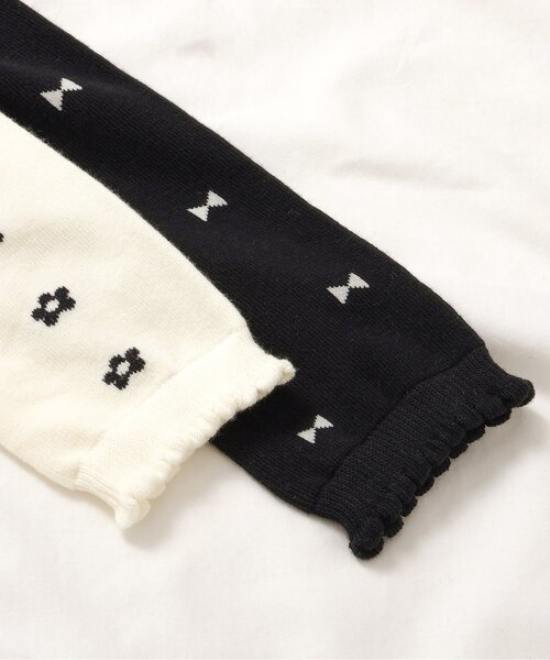 apres les cours（アプレレクール）の「リボン・お花柄レギンス（レギンス/スパッツ・キッズ・ブラック/アイボリー・90/100/110/120/140）」の4枚目の写真