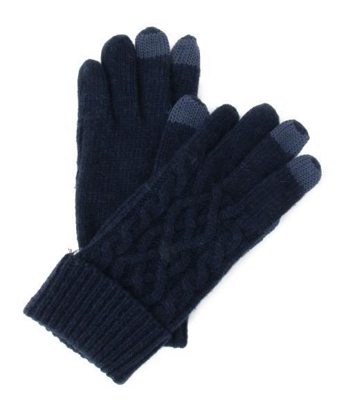 BEAMS LIGHTS Men's(ビームスライツ メンズ)の「BEAMS LIGHTS / ケーブルニットグローブ(手袋・メンズ・ホワイト/グレー/ブラック/ネイビー・ONE SIZE)」の4枚目の写真