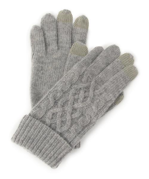 BEAMS LIGHTS Men's(ビームスライツ メンズ)の「BEAMS LIGHTS / ケーブルニットグローブ(手袋・メンズ・ホワイト/グレー/ブラック/ネイビー・ONE SIZE)」の3枚目の写真