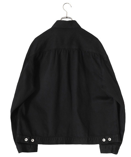 PORTER CLASSIC（ポータークラシック）の「PORTER CLASSIC / ポータークラシック：STEINBECK DENIM JACKET：PC-005-2861[COR]（デニムジャケット・メンズ・ブラック・L）」の4枚目の写真