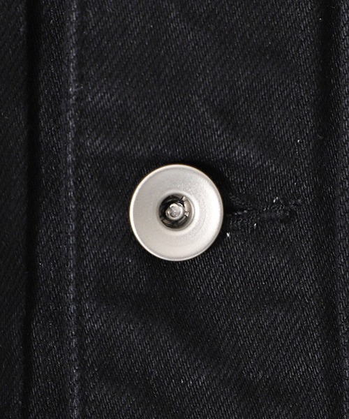 PORTER CLASSIC（ポータークラシック）の「PORTER CLASSIC / ポータークラシック：STEINBECK DENIM JACKET：PC-005-2861[COR]（デニムジャケット・メンズ・ブラック・L）」の5枚目の写真