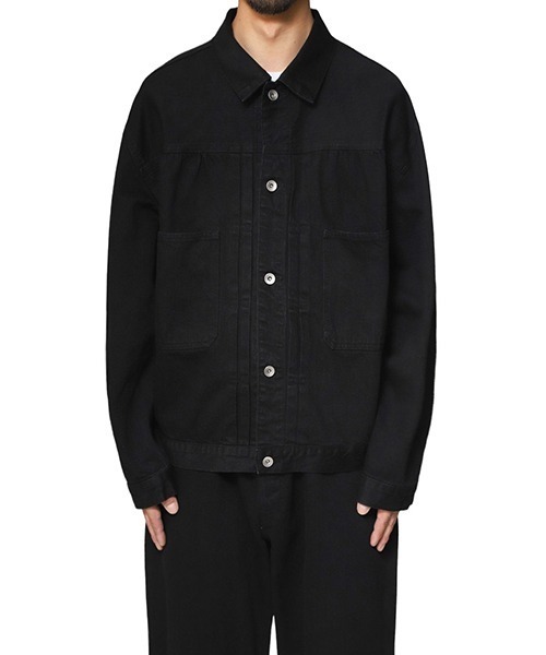 PORTER CLASSIC（ポータークラシック）の「PORTER CLASSIC / ポータークラシック：STEINBECK DENIM JACKET：PC-005-2861[COR]（デニムジャケット・メンズ・ブラック・L）」の9枚目の写真