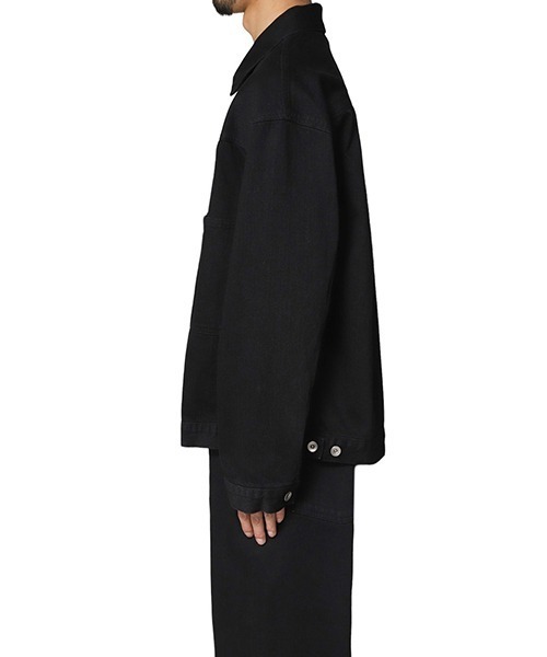 PORTER CLASSIC（ポータークラシック）の「PORTER CLASSIC / ポータークラシック：STEINBECK DENIM JACKET：PC-005-2861[COR]（デニムジャケット・メンズ・ブラック・L）」の10枚目の写真