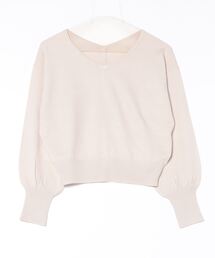 STRAWBERRY-FIELDS | バックパールVネックニット(ニット/セーター)