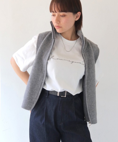 HER CLOSET(ハークローゼット)の「【shemoshelly】2wayダブルジップニットベスト(ベスト・レディース・ブラック/ライトグレー/モカ/オフホワイト・FREE)」の18枚目の写真