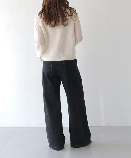 HER CLOSET(ハークローゼット)の「【shemoshelly】2wayダブルジップニットベスト(ベスト・レディース・ブラック/ライトグレー/モカ/オフホワイト・FREE)」の12枚目の写真