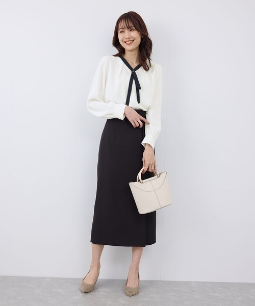 ROPE' PICNIC(ロペピクニック)の「【2サイズ展開】メタルボタンリボンタイ長袖ブラウス(シャツ/ブラウス・レディース・ホワイト/ベージュ/サックスブルー/ホワイト系その他・38/36)」の11枚目の写真