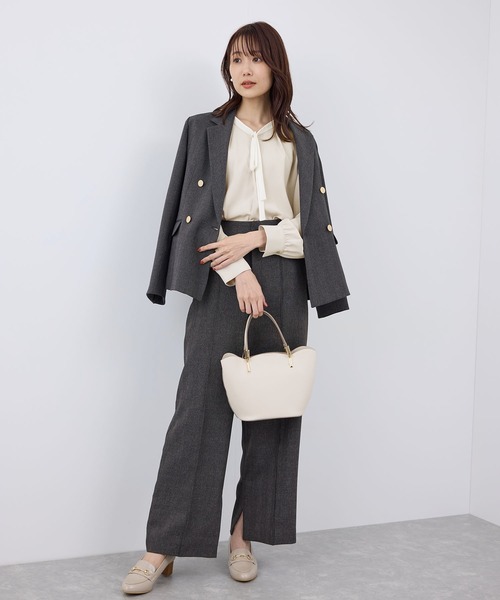 ROPE' PICNIC(ロペピクニック)の「【2サイズ展開】メタルボタンリボンタイ長袖ブラウス(シャツ/ブラウス・レディース・ホワイト/ベージュ/サックスブルー/ホワイト系その他・38/36)」の19枚目の写真