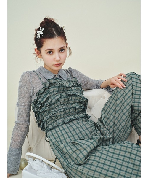 LILY BROWN(リリーブラウン)の「メタルハートリボンヘアクリップ(ヘアピン・レディース・ボルドー/オフホワイト/ブラック・FREE)」の8枚目の写真
