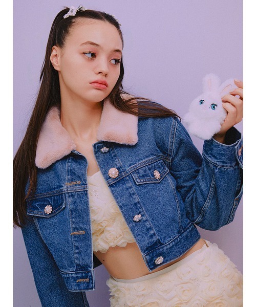 LILY BROWN(リリーブラウン)の「メタルハートリボンヘアクリップ(ヘアピン・レディース・ボルドー/オフホワイト/ブラック・FREE)」の5枚目の写真
