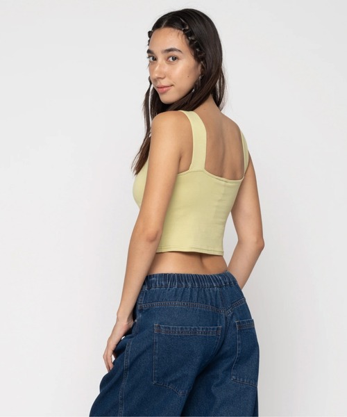 ROXY(ロキシー)の「IT'S SO LINDA /ロキシーブラカップ付きショート丈キャミ(キャミソール・レディース・グリーン/レッド/ブラック/ホワイト・SMALL/MEDIUM/LARGE)」の16枚目の写真
