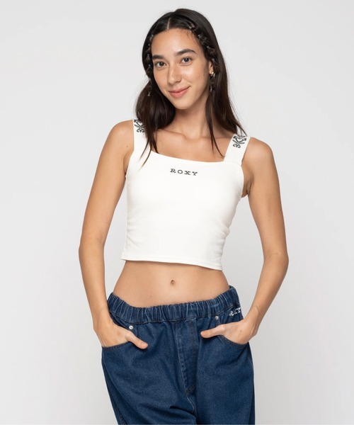 ROXY(ロキシー)の「IT'S SO LINDA /ロキシーブラカップ付きショート丈キャミ(キャミソール・レディース・グリーン/レッド/ブラック/ホワイト・SMALL/MEDIUM/LARGE)」の13枚目の写真