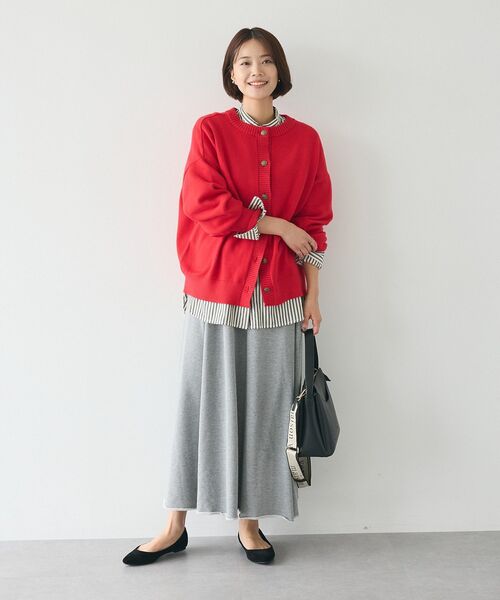 CRAFT STANDARD BOUTIQUE（クラフトスタンダードブティック）の「【WEB限定】裏毛カットオフフレアスカート（スカート・レディース・ブラック/カーキ/杢グレー/ホワイト系その他/グリーン系その他3/ネイビー・M/L）」の18枚目の写真