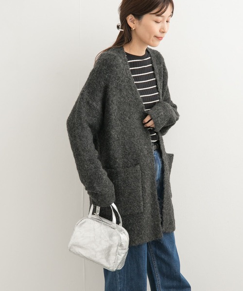 URBAN RESEARCH DOORS(アーバンリサーチドアーズ)の「ブークレニットカーディガン(カーディガン/ボレロ・レディース・ベージュ/チャコールグレー/ライトブルー・MEDIUM)」の18枚目の写真