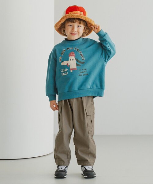 p.premier（ピードットプルミエ）の「【ジュニア対応】ゆったりカーゴパンツ（カーゴパンツ・キッズ・チャコール/アイボリー・80/90/100/110/120/130/140）」の6枚目の写真