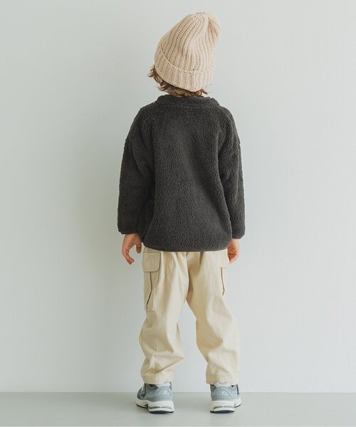 p.premier（ピードットプルミエ）の「【ジュニア対応】ゆったりカーゴパンツ（カーゴパンツ・キッズ・チャコール/アイボリー・80/90/100/110/120/130/140）」の11枚目の写真