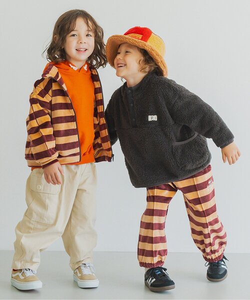 p.premier（ピードットプルミエ）の「【ジュニア対応】ゆったりカーゴパンツ（カーゴパンツ・キッズ・チャコール/アイボリー・80/90/100/110/120/130/140）」の16枚目の写真